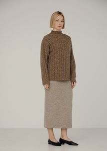 Bare Knitwear Demi Mock Neck in Rye