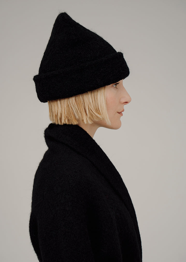 Bare Knitwear Remi Beanie in Classic Black