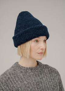 Bare Knitwear Remi Beanie in Navy