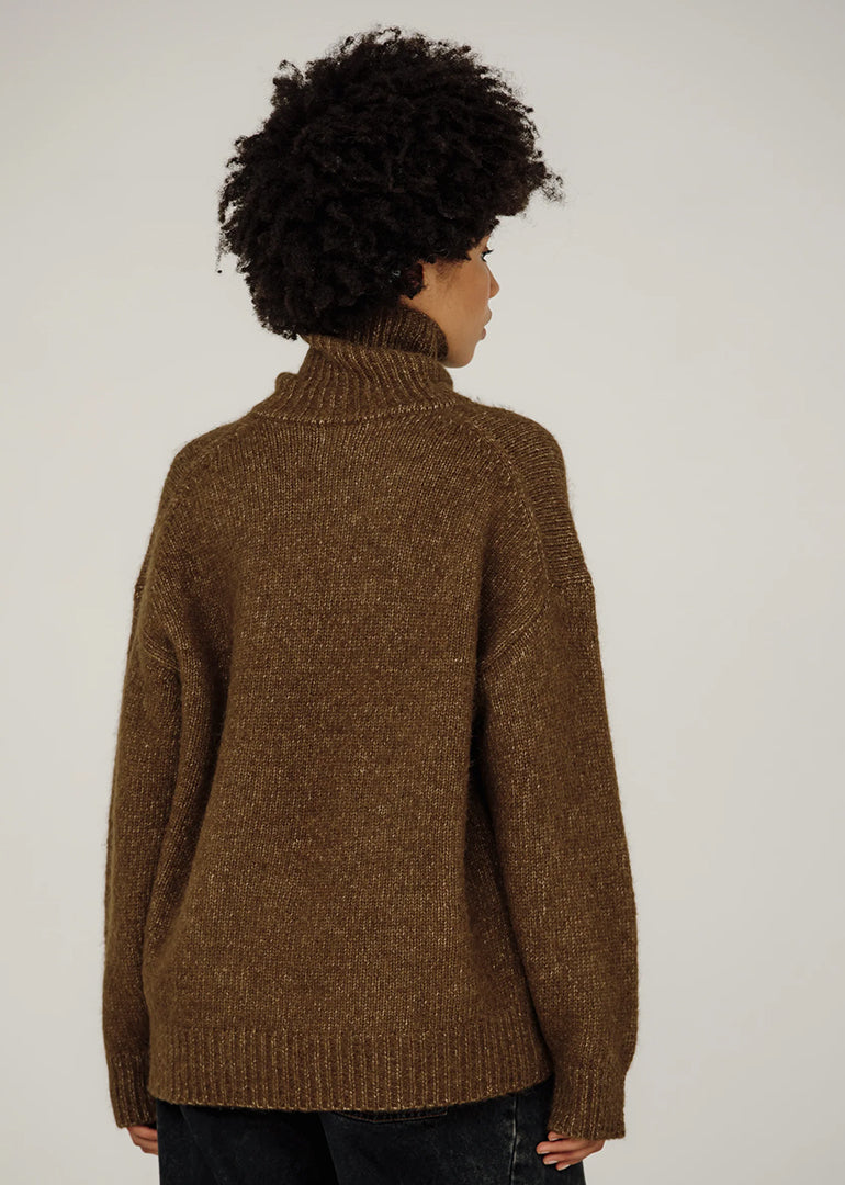 Bare Knitwear Demi Uma Rollneck in Sap