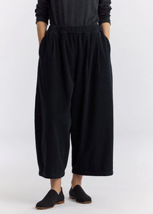 Black Crane - Corduroy Wide Pants in Dark Grey