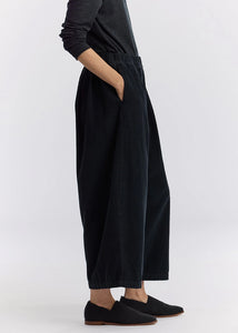 Black Crane - Corduroy Wide Pants in Dark Grey