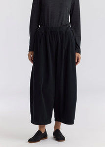 Black Crane - Corduroy Wide Pants in Dark Grey