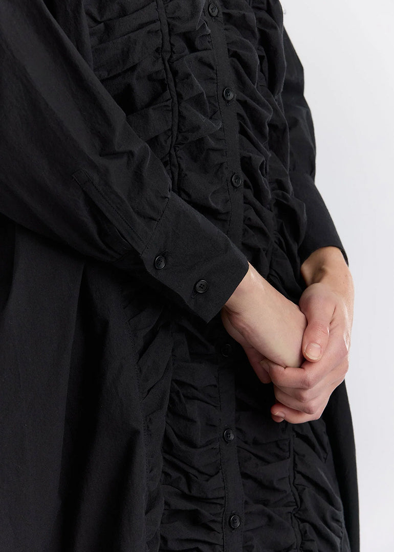 Black Crane - Ruffled Dress in Black