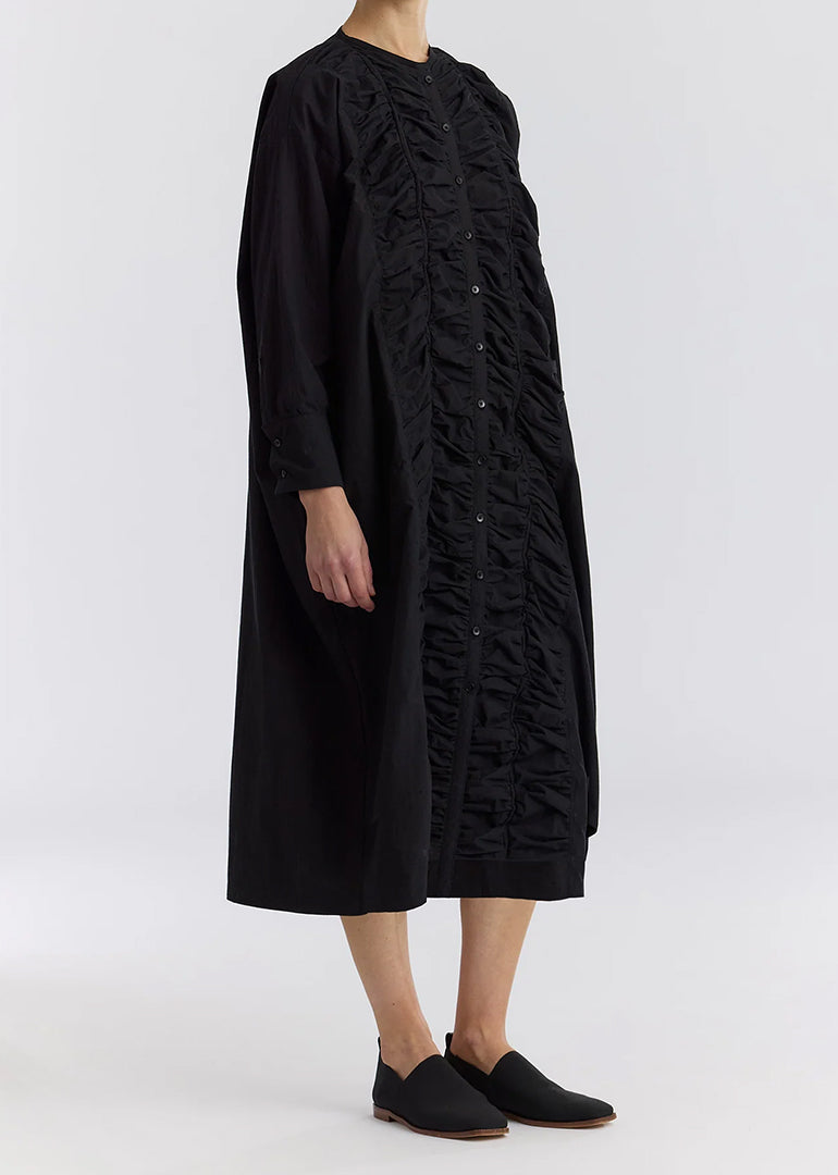 Black Crane - Ruffled Dress in Black