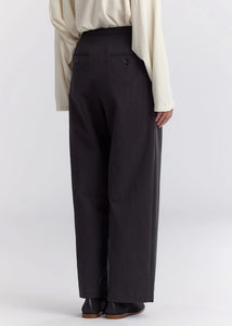 Black Crane - Straight Trousers in Dark Grey