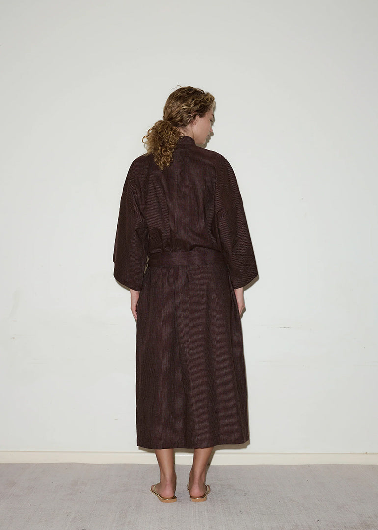 Deiji Studios - The 02 Robe in Royal Stripe