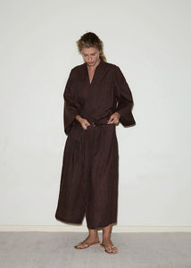 Deiji Studios - The 02 Robe in Royal Stripe