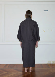 Deiji Studios - The 02 Robe in Slate Check