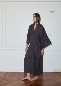 Deiji Studios - The 02 Robe in Slate Check