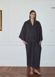 Deiji Studios - The 02 Robe in Slate Check