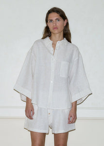 Deiji Studios - The 03 Sleepwear Set in Linen Story Stripe