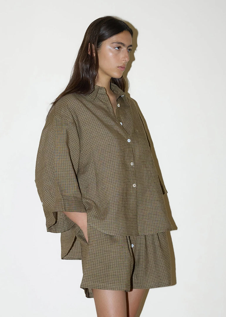 Deiji Studios - The 03 Sleepwear Set in Pine Check