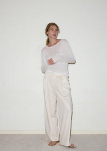 Deiji Studios - The Gathered Pocket Pant in Off White