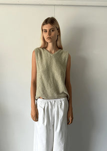 Deiji Studios - The Knit Vest in Powered Sage