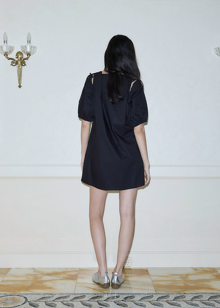 Deiji Studios - The Open Shoulder Dress in Black