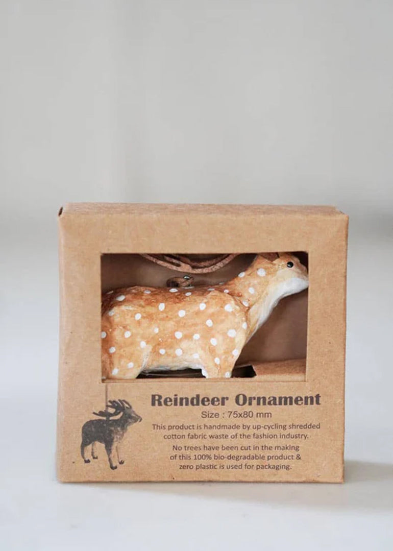 Paper Mache Ornament - Fox, Polar Bear or Reindeer