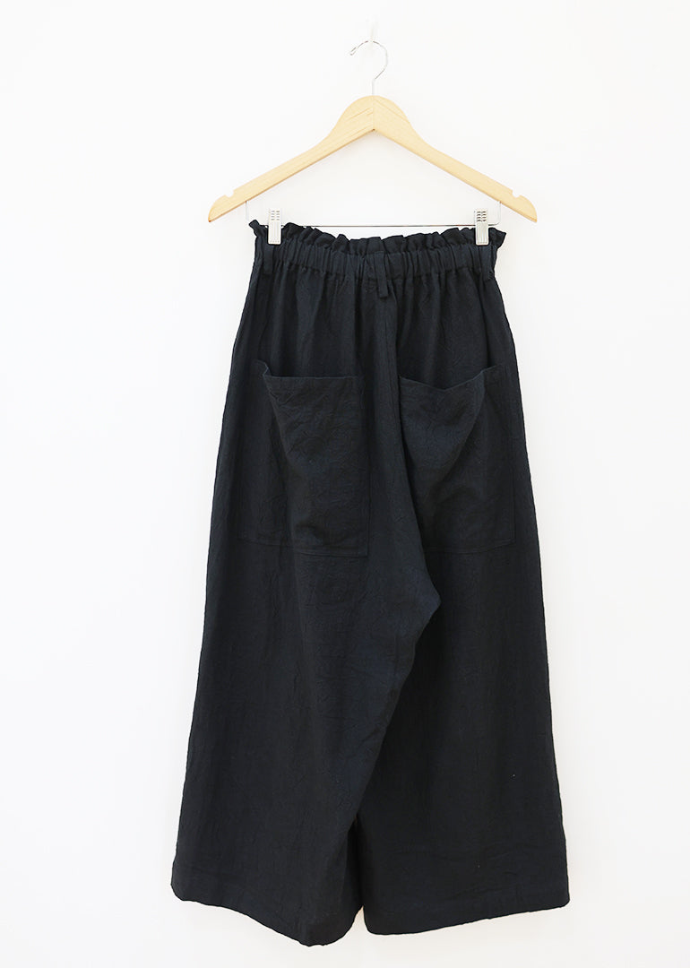 Ichi Antiquites - Linen Vintage Style Pants in Black