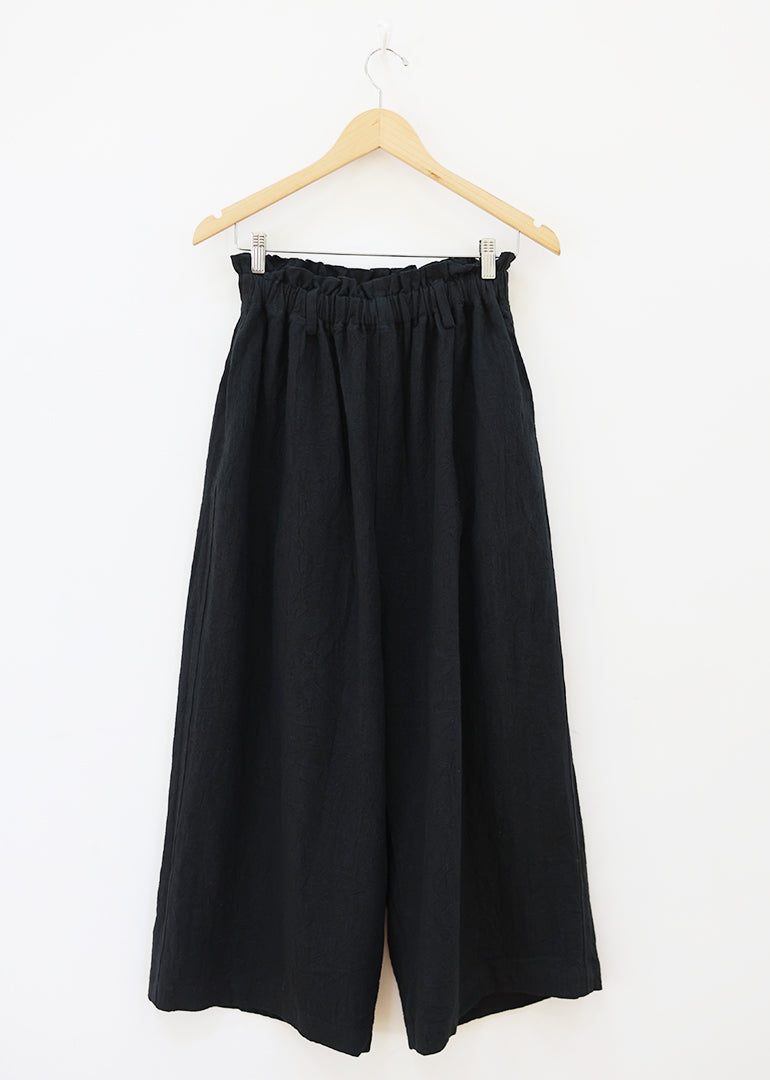 Ichi Antiquites - Linen Vintage Style Pants in Black