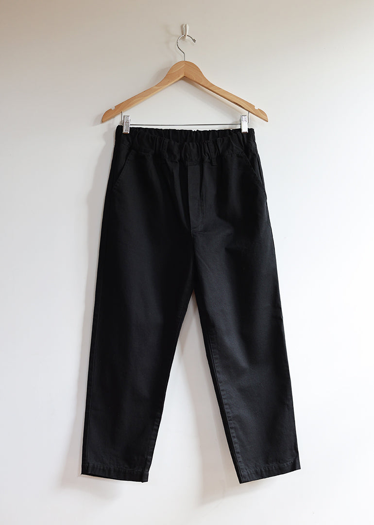 Ichi Antiquites - Okayama Made Cropped Sarrouel Pants in Black