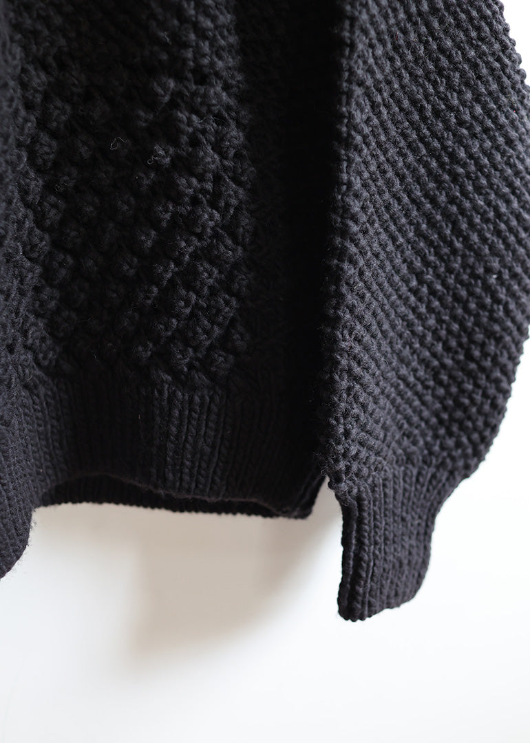 Ichi Antiquites - Peru Hand Knit Pullover in Black