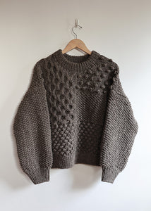 Ichi Antiquites - Peru Hand Knit Pullover in Mocha