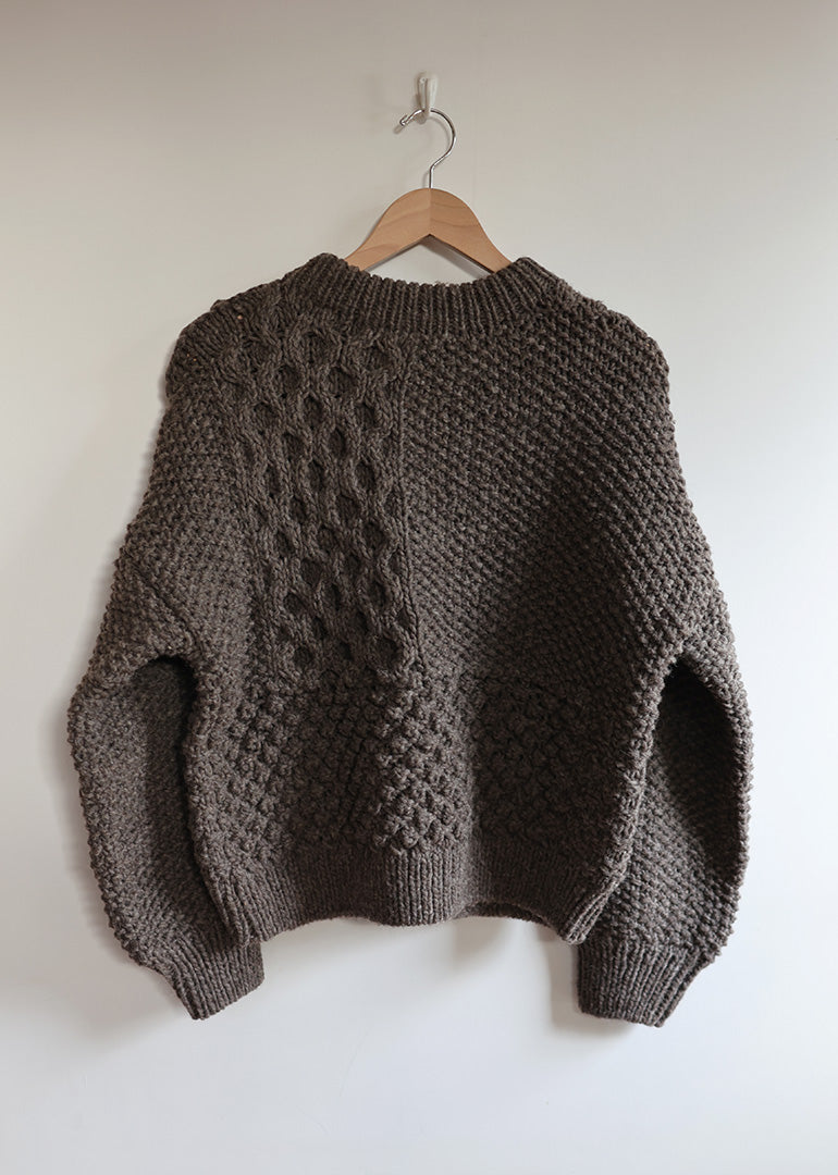 Ichi Antiquites - Peru Hand Knit Pullover in Mocha