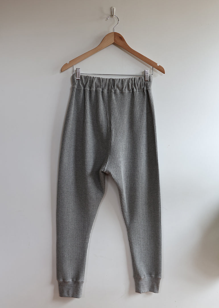 Ichi Antiquites - Waffle Knit Pants in Grey