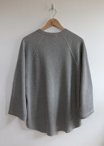 Ichi Antiquites - Waffle Knit Pullover in Grey