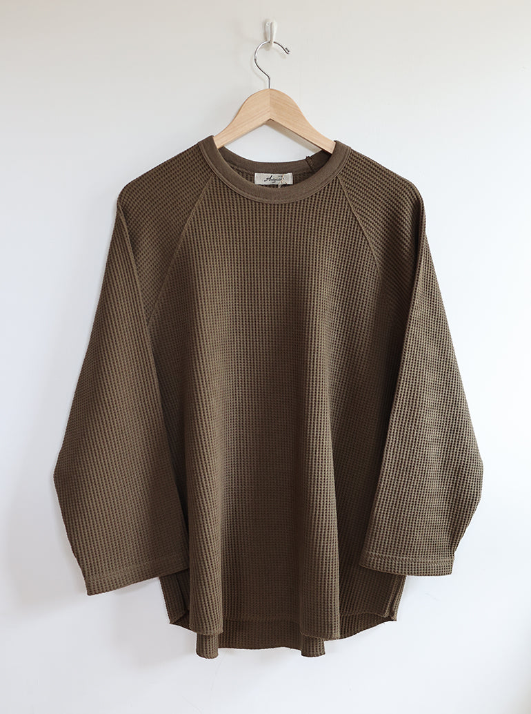 Ichi Antiquites - Waffle Knit Pullover in Khaki (Olive Green)