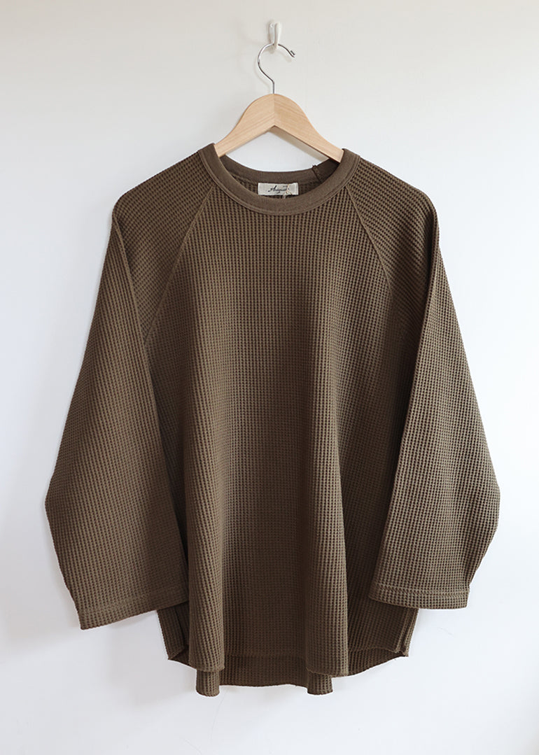 Ichi Antiquites - Waffle Knit Pullover in Khaki (Olive Green)