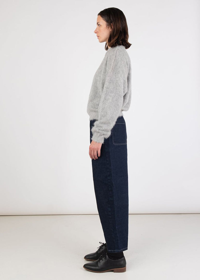 Micaela Greg - Barrel Pant in Dark Indigo