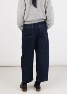 Micaela Greg - Barrel Pant in Dark Indigo