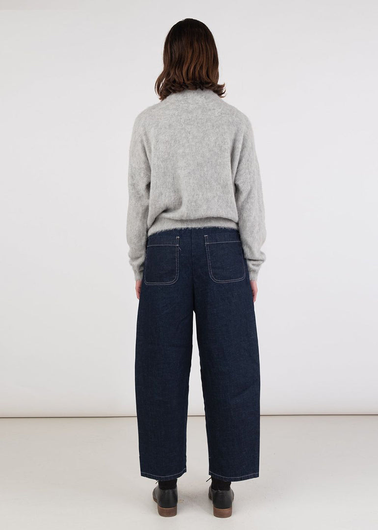 Micaela Greg - Barrel Pant in Dark Indigo