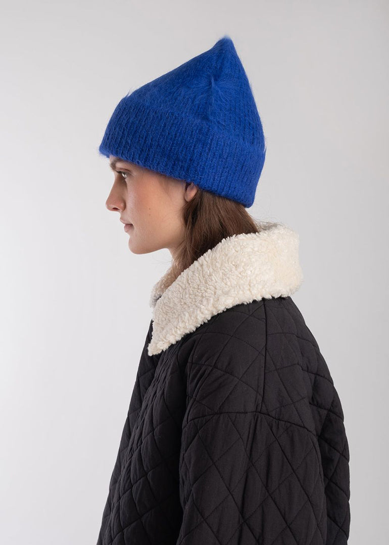 Micaela Greg Brushed Rib Hat in Electric Blue