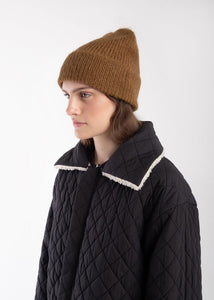 Micaela Greg Brushed Rib Hat in Golden