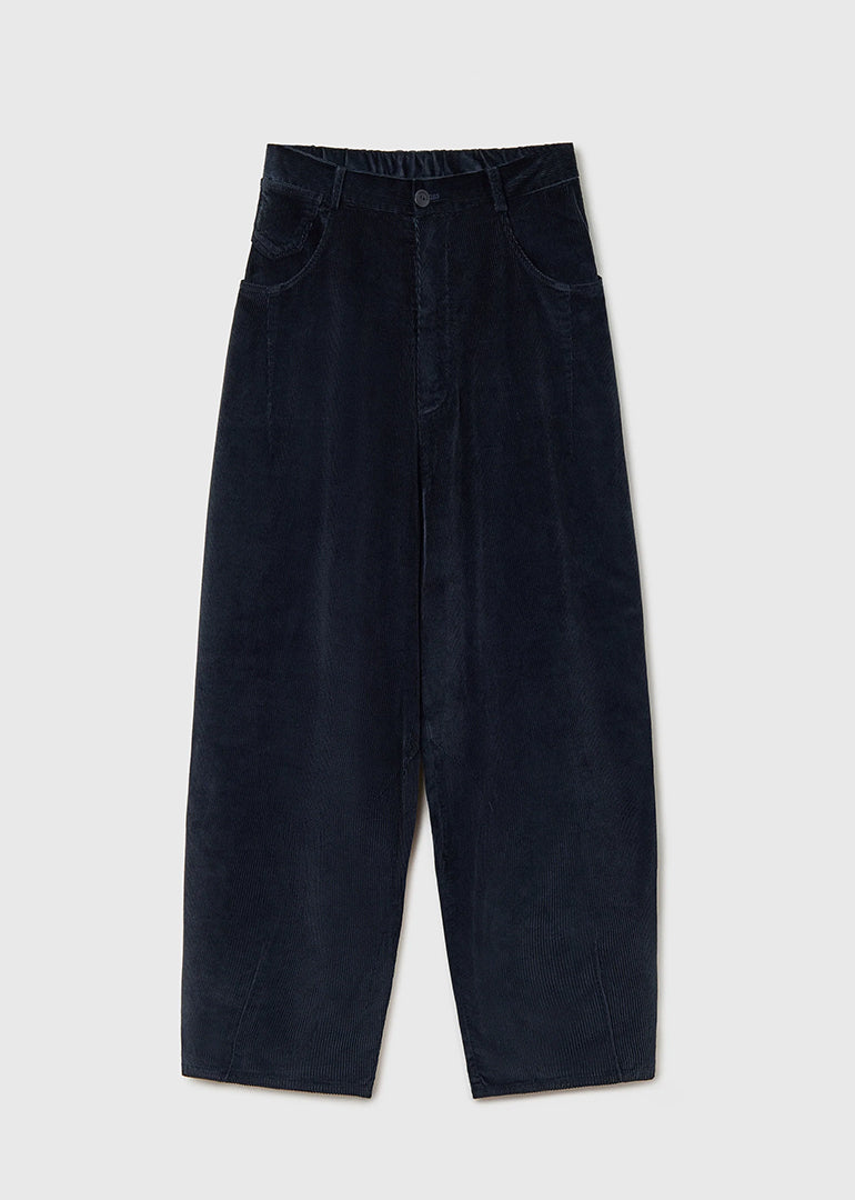 Cordera - Corduroy Baggy Pants in Navy