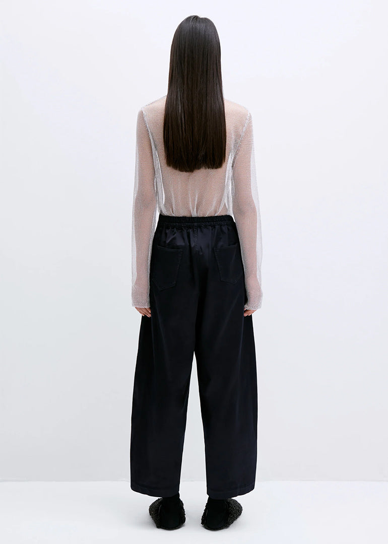 Cordera - Satin Curved Pants in Night