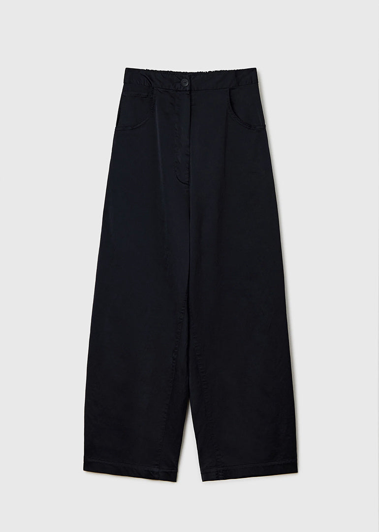 Cordera - Satin Curved Pants in Night