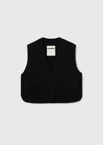 Cordera - Cotton Pockets Waistcoat in Black