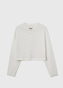 Cordera - Knitted Perle Cardigan in White