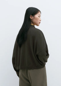 Cordera - Cotton Cashmere Cardigan in Dark Moss