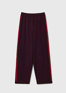 Cordera - Merino Pointelle Pants in Burgundy