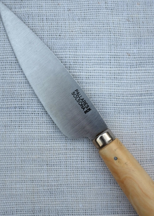 Pallares Solsona - Kitchen Knife - Boxwood Handle - 34cm - Carbon steel –  VOLTA